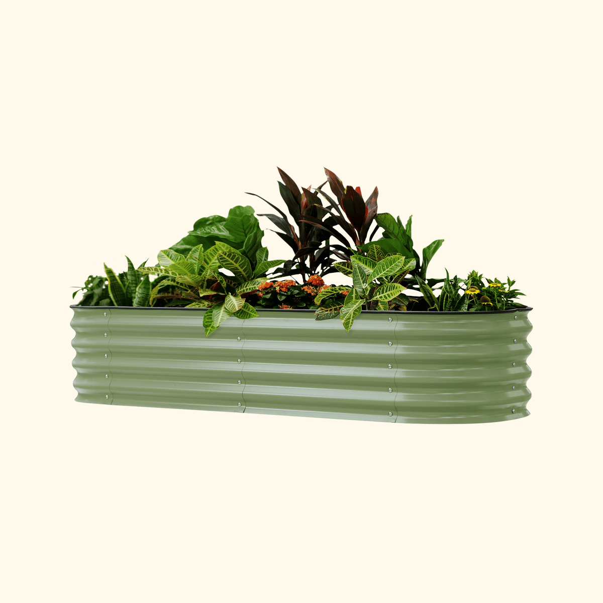 Self-Watering Raised Garden Bed 2ft x 6ft in Olive Green – view 1