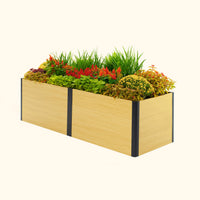26in Tall Woodgrain 2ft x 8ft Raised Garden Bed – view 1