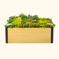 16in Tall Woodgrain 4ft x 4ft Raised Garden Bed – view 2