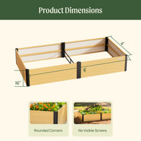 16in Tall Woodgrain 4ft x 8ft Raised Garden Bed – view 4