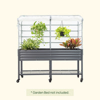 Greenhouse Frost Cover & Trellis System for Elevated Beds – 2ft x 6ft, Frame + Cover – view 1