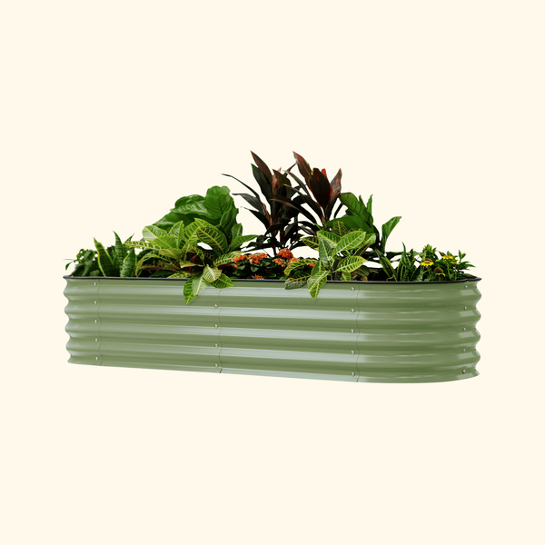 Self-Watering Raised Garden Bed 2ft x 6ft in Olive Green – view 1