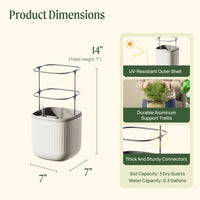 EZ Self-Watering Mini Planter Pot with Trellis – view 3