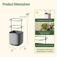 EZ Self-Watering Mini Planter Pot with Trellis – view 4