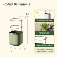 EZ Self-Watering Mini Planter Pot with Trellis – view 5