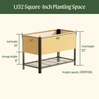 Woodgrain Elevated Garden Bed 2ft x 4ft – view 3