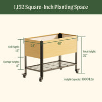 Woodgrain Elevated Garden Bed 2ft x 4ft – view 4